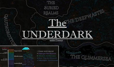 [OC] Map of the Underdark from d&d (Faerun, dnd 5e) below Cormyr : wonderdraft