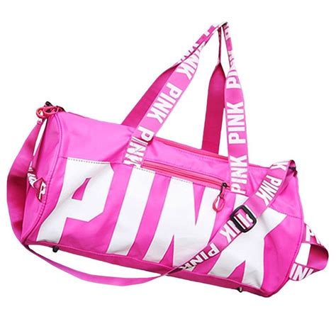 Pink Gym Bag For Women Waterproof Sports Bag Travel Tote Bag Sports ...