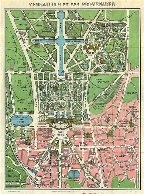 Plan of grounds of Palace of Versailles | Versailles map, Versailles garden, Palace of versailles