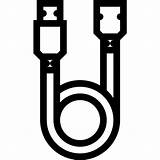 Usb cable Coloring Lineal Icon sketch template