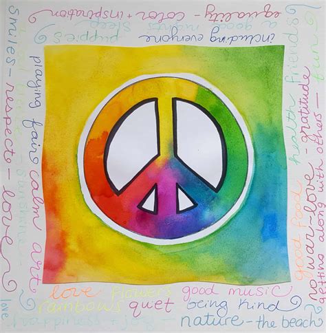 Peace Sign Art with Kids – Art is Basic | An Elementary Art Blog