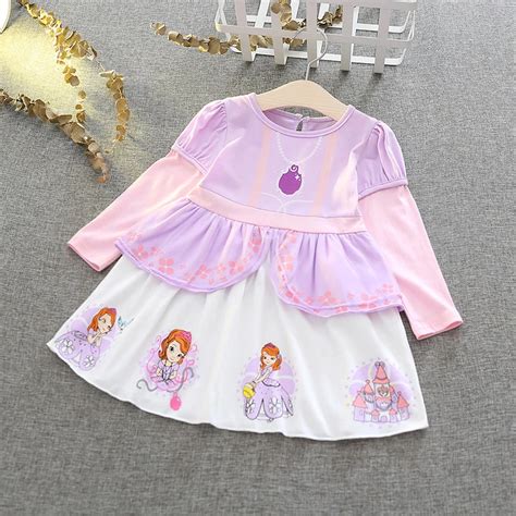 2019 Sofia Dress Kids Halloween Cosplay Costume Girls Party Dress Girls Sofia First Costume ...