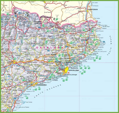 Catalonia tourist map - Ontheworldmap.com