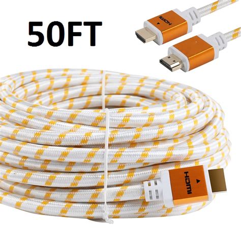 CableVantage 50FT 50 FT HDMI Cable, HDMI Cable HDMI-50FT Gold-Plated High Speed HDMI Cable ...