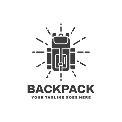 Backpack logo design vector. Backpacker logo 17800457 Vector Art at ...