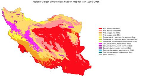 Climate Map of Iran: Land of the Four Seasons. : MapPorn