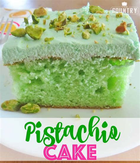 Easy Green Pistachio Cake - The Country Cook - dessert