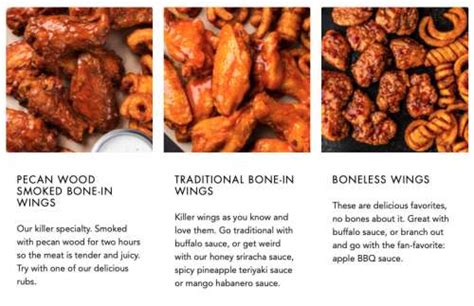 It's Just Wings menu in Downingtown, Pennsylvania, USA