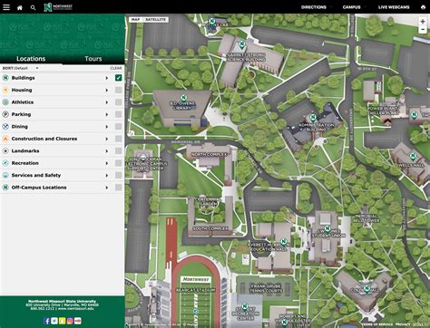 Northwest Missouri State University - Campus Map on Behance