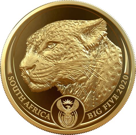 Gold Ounce 2020 Big Five - Leopard, Coin from South Africa - Online ...