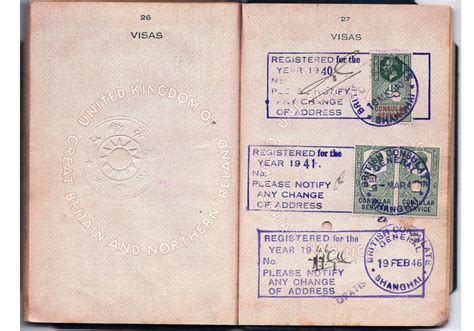 Manchurian visa inside a British passport