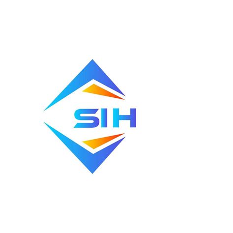 SIH abstract technology logo design on white background. SIH creative ...