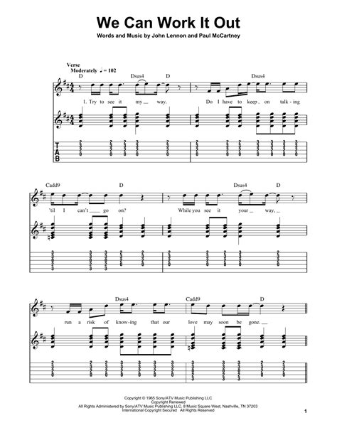 We Can Work It Out by The Beatles - Easy Guitar Tab - Guitar Instructor