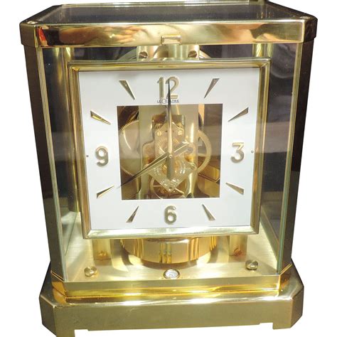 Jaeger LeCoultre Atmos Desk Clock Gilded Case 528-8 Working 15 Jewels ...