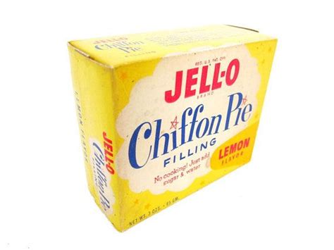 Jell-O Lemon Chiffon Pie Filling Lemon Flavor MIB Food | Etsy | Jell-o ...