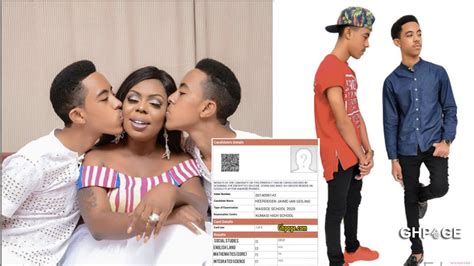 WASSCE results of Afia Schwarzenegger’s twins leaks (Photos)