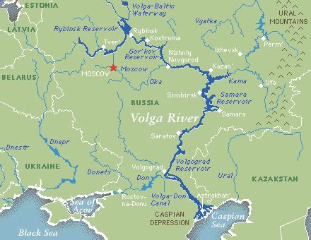 Volga River - Topography Map