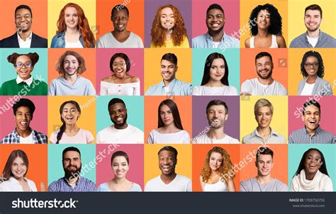 Diversity Concept Mosaic People Portraits Multiracial Stock Photo (Edit Now) 1709750755