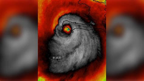 Hurricane Matthew resembles skull in eerie image - ABC11 Raleigh-Durham