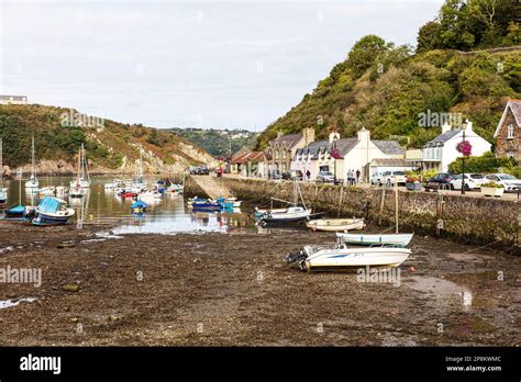 The lower town harbour of Fishguard, Pembrokeshire, Wales, UK ...