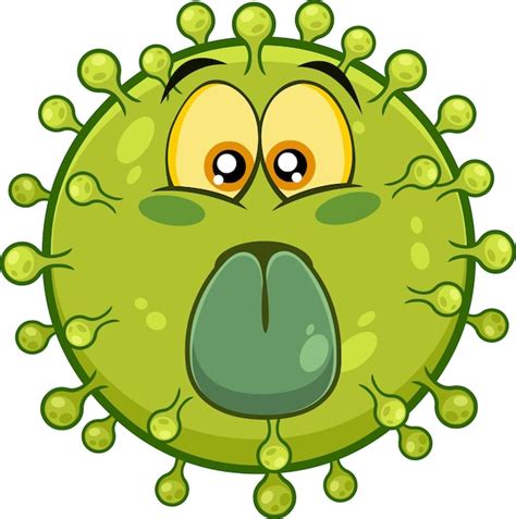 Premium Vector | Funny coronavirus covid19 cartoon emoji character character stuck out tongue