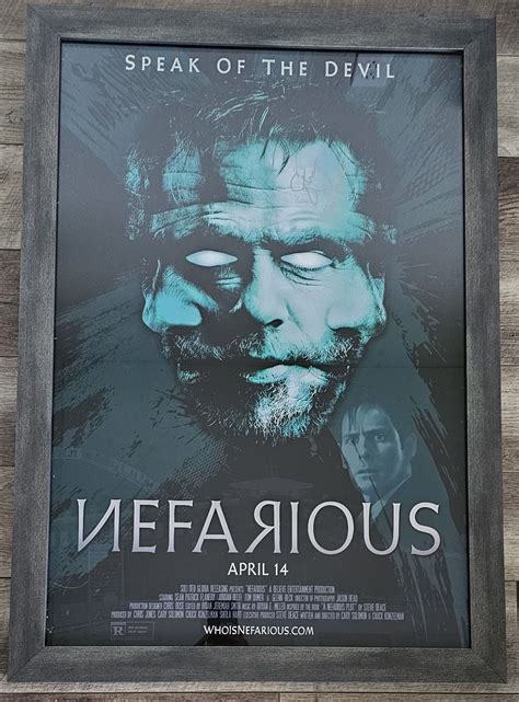 Steve Deace Autographed Nefarious Movie Poster - Framed