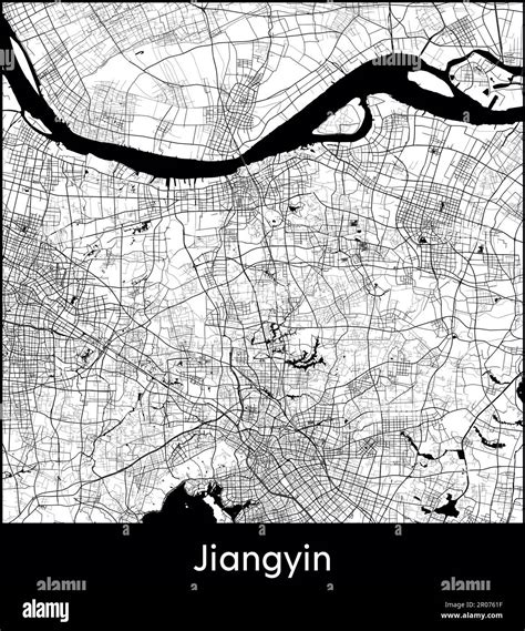 City Map Asia China Jiangyin vector illustration Stock Vector Image ...