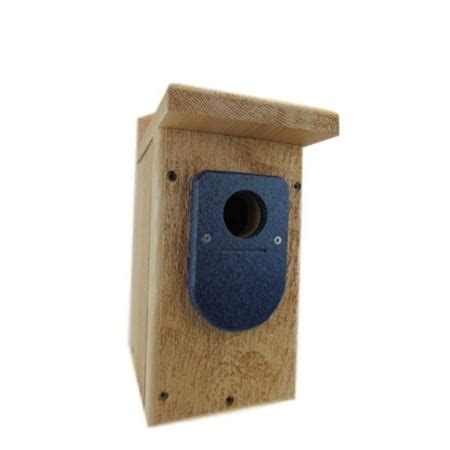 JCs Wildlife Cedar Standard Bluebird House w Blue Poly Birdhouse ...