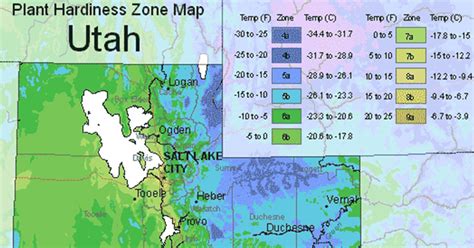 USDA Hardiness Zone Map For Utah - The Garden Magazine