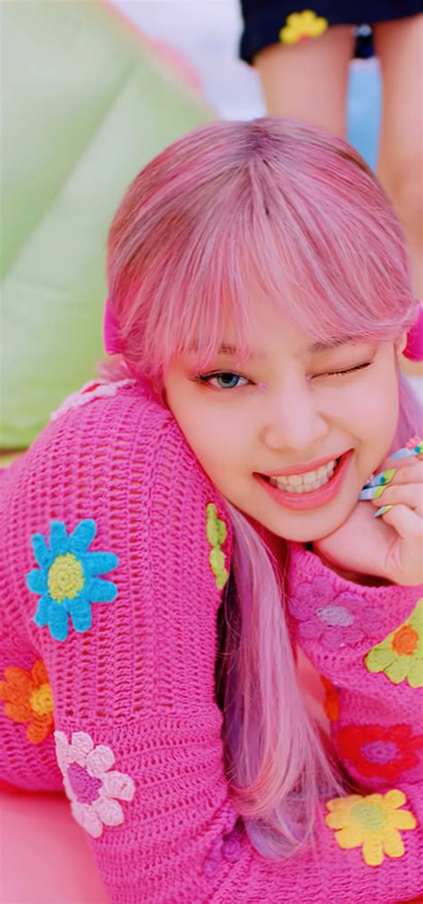 1080x2310 Resolution BLACKPINK Jennie Wink Pink Hair 1080x2310 ...