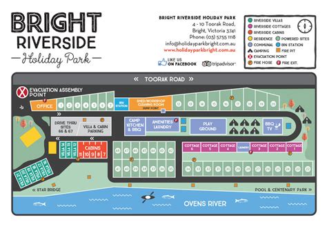 Park Map - Bright Riverside Holiday Park