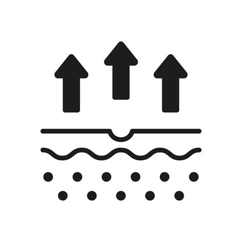 Skin Water Loss Pictogram. Moisture Evaporation of Skin Silhouette Icon ...