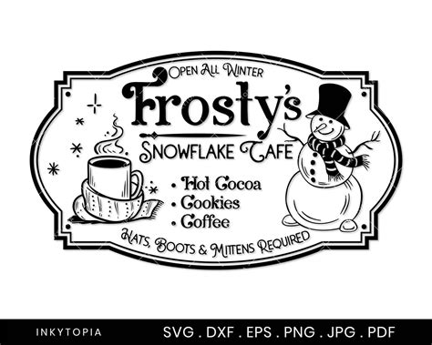 Frosty's Snowflake Cafe SVG Vintage Christmas Sign Svg | Etsy Halloween Magic, Vintage Halloween ...