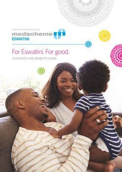 For Eswatini. For good - 2021 RATES AND BENEFITS GUIDE - Medscheme Eswatini