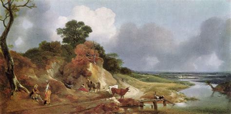 Landscape with the village Cornard - Thomas Gainsborough - WikiArt.org ...