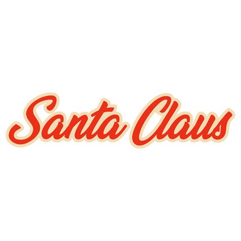 Santa Claus. Inscription in groove style 10251147 PNG