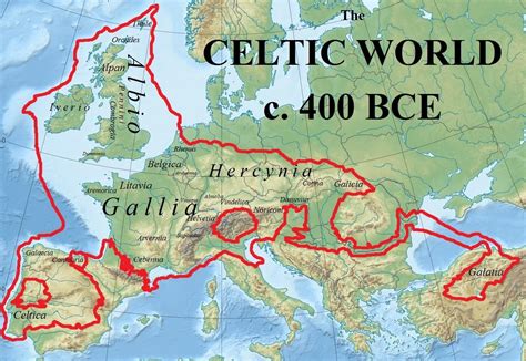 The Celtic world (ca. 400 BCE) | European history, Ancient celts, Roman history