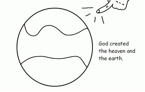 God Created The Earth Coloring Pages - Coloring Home