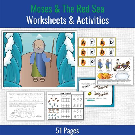 Moses and the Red Sea | Preschool Bible Activities - Bible Crafts Shop