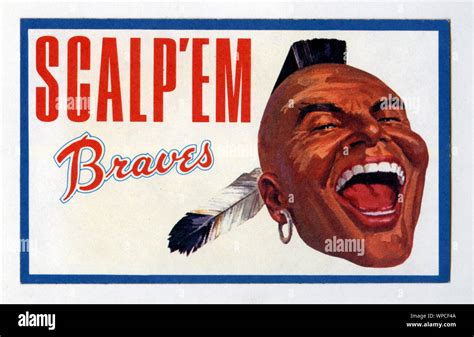 Politically incorrect vintage Atlanta Braves team logo decal circa the ...