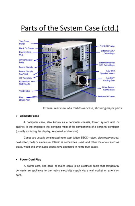 Parts OF THE Computer System-converted - Computer case A computer case, also known as a computer ...