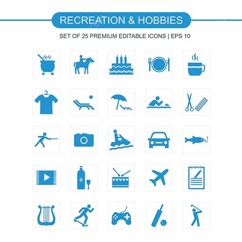 Blue Hobbies Icon Png / Recreations And Hobbies Set Icons Blue Royalty ...