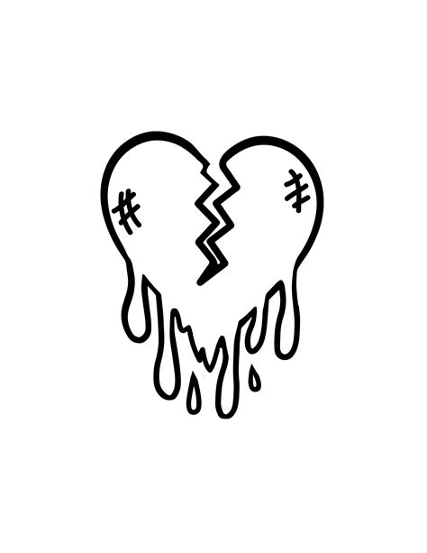 Free Bleeding Heart Drawing - EPS, Illustrator, JPG, PNG, PDF, SVG ...