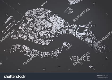 Map Venice Italy Satellite View Map Stock Illustration 277367093 ...