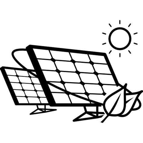 Free Icon | Ecological solar panels couple in sunlight