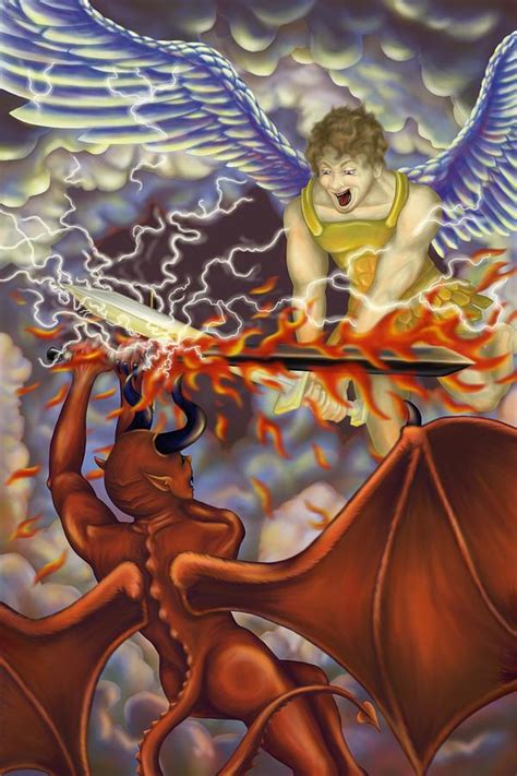 Good vs Evil Painting by Tom Wrenn - Fine Art America