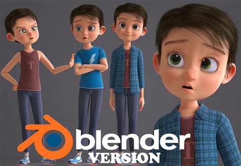 ArtStation - Rigged Blender Toon Boy