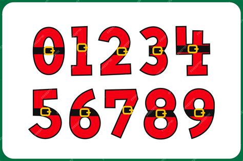 Premium Vector | Versatile collection of santa claus numbers for various uses