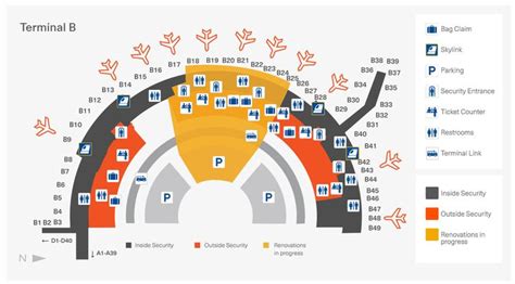 Terminal B Map 10 2016 | Map, Interactive map, Dfw airport