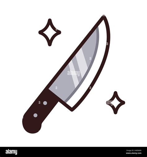 Cute cartoon kitchen knife drawing. Simple vector clip art illustration Stock Vector Image & Art ...